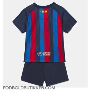 Barcelona Hjemmebanetrøje Børn 2022-23 Kortærmet (+ Korte bukser)